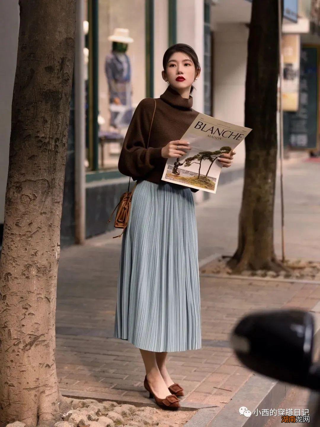 秋季搭配:毛衣+半身裙,好看又温柔,穿出优雅女人味