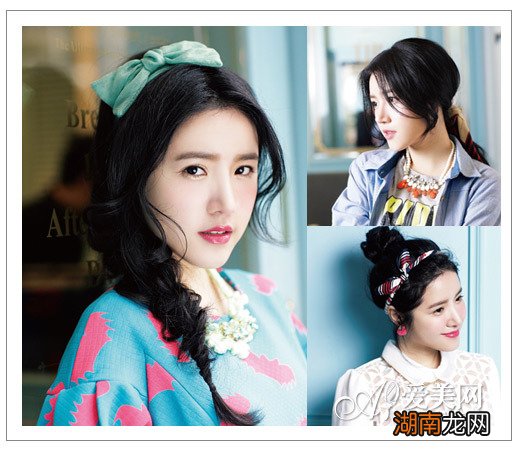 黑色头发扎发教程最佳发带搭配法