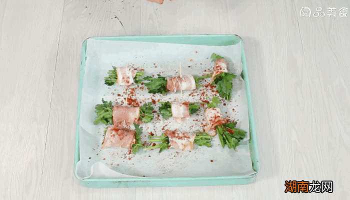 培根香菜卷的做法，培根香菜卷怎么做
