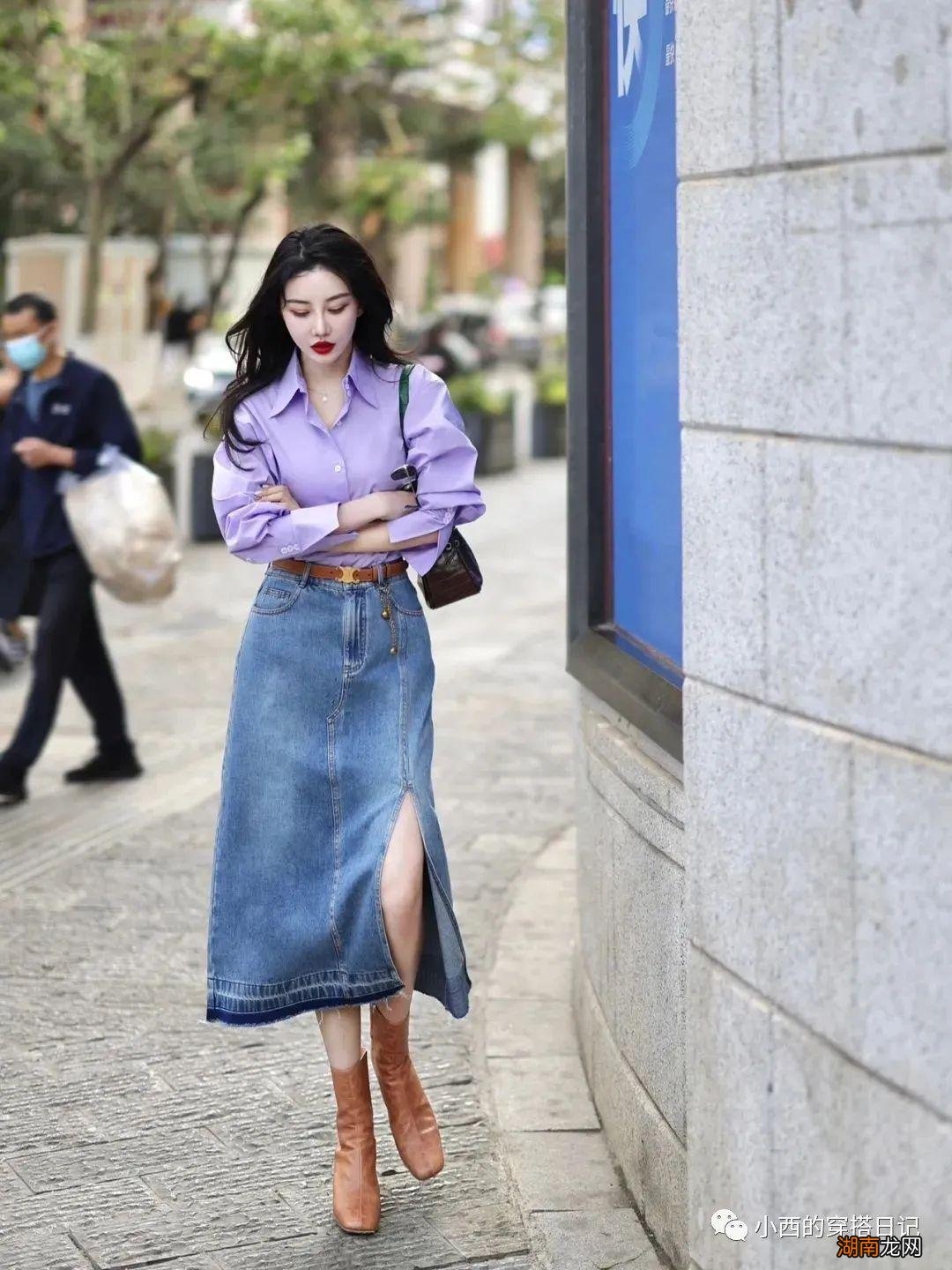 今年的半裙，越长越时髦