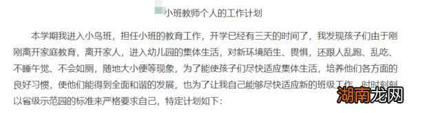 小班教师个人工作计划