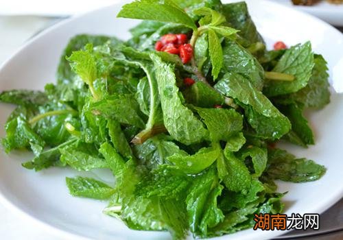 凉拌薄荷叶