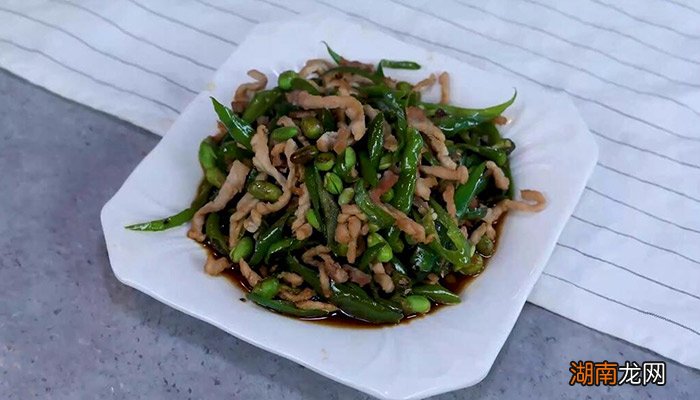 尖椒毛豆炒肉丝的做法大全 尖椒毛豆炒肉丝的做法