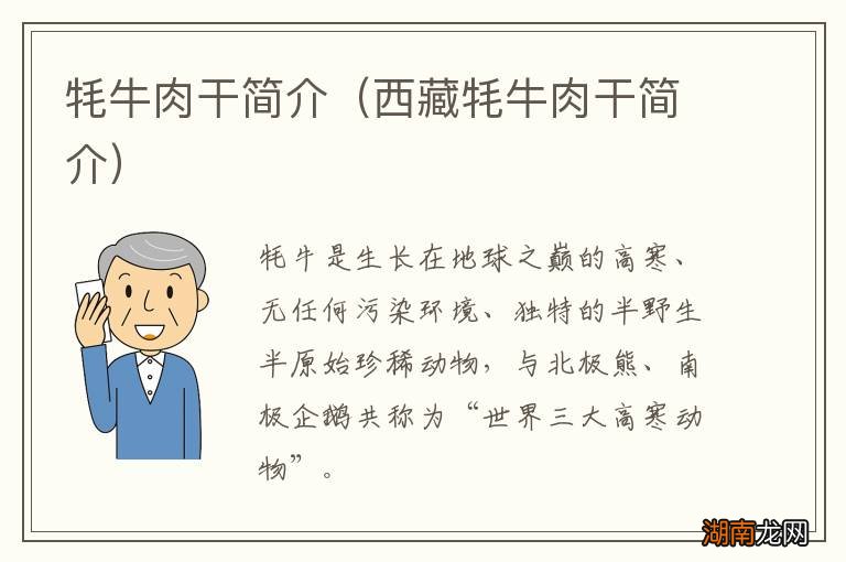 西藏牦牛肉干简介 牦牛肉干简介