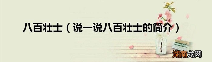 说一说八百壮士的简介 八百壮士