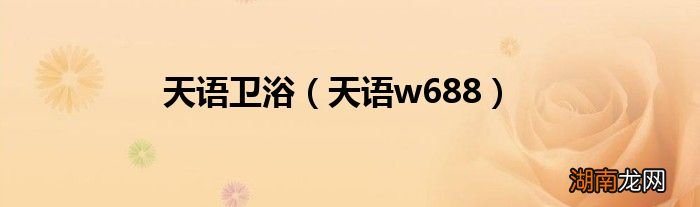 天语w688 天语卫浴