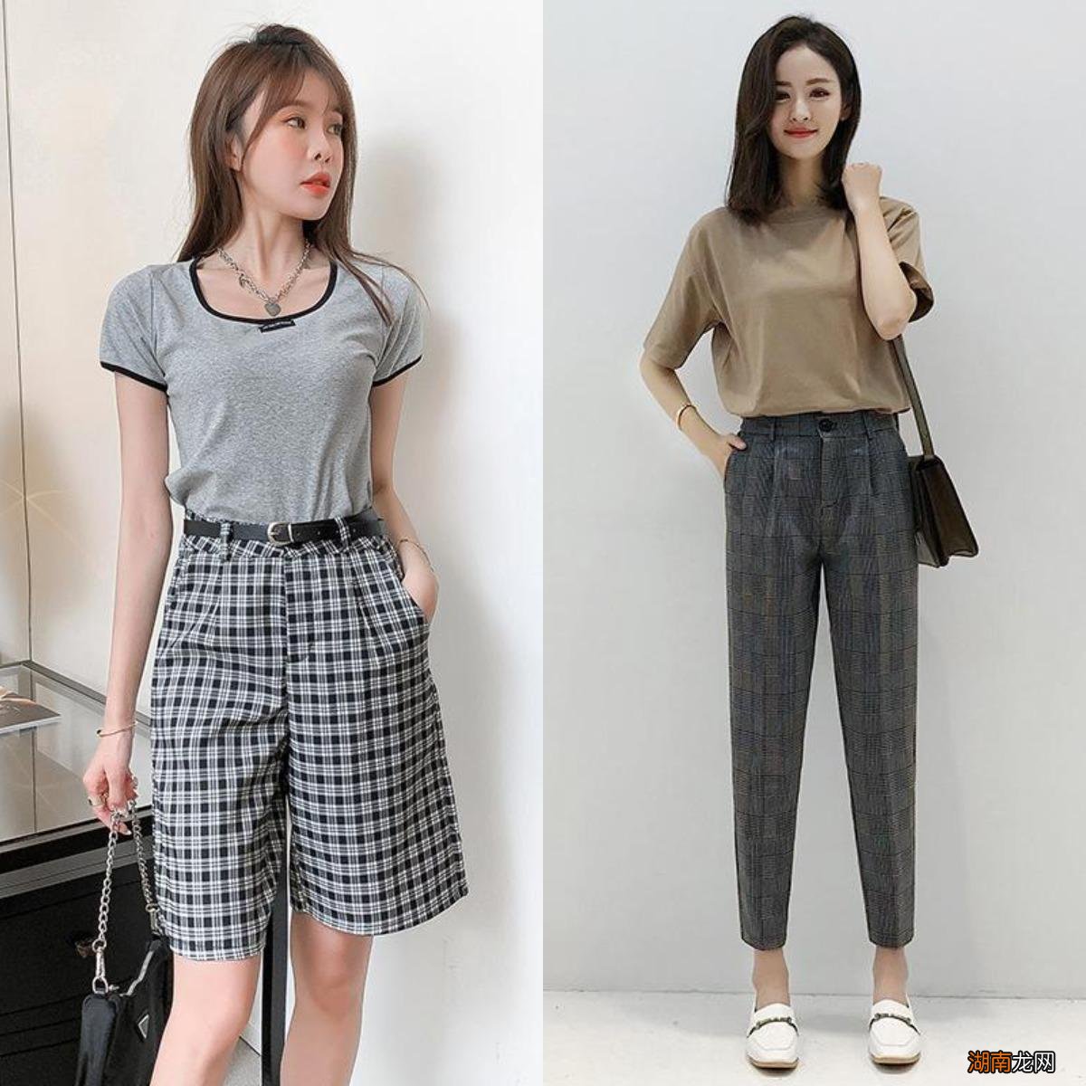 女生格子裤的经典穿搭推荐 格子裤配什么上衣比较好看