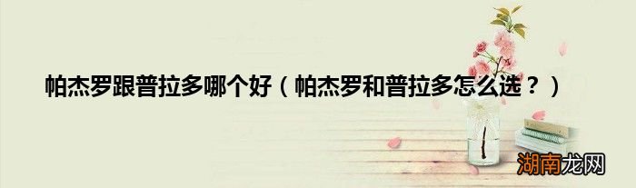 帕杰罗和普拉多怎么选? 帕杰罗跟普拉多哪个好