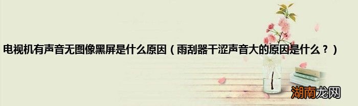 雨刮器干涩声音大的原因是什么? 电视机有声音无图像黑屏是什么原因
