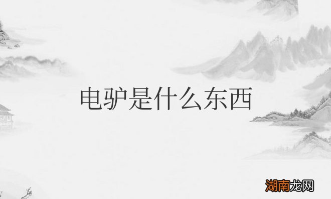 电驴是电动车的意思 电驴是什么东西