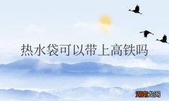 充电热水袋可以带上高铁吗
