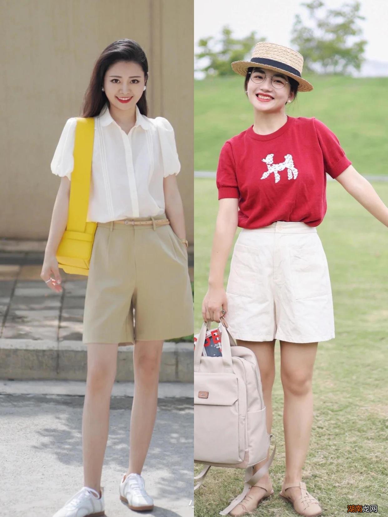 短裤穿出时髦感的搭配技巧 短裤配什么上衣好看图片