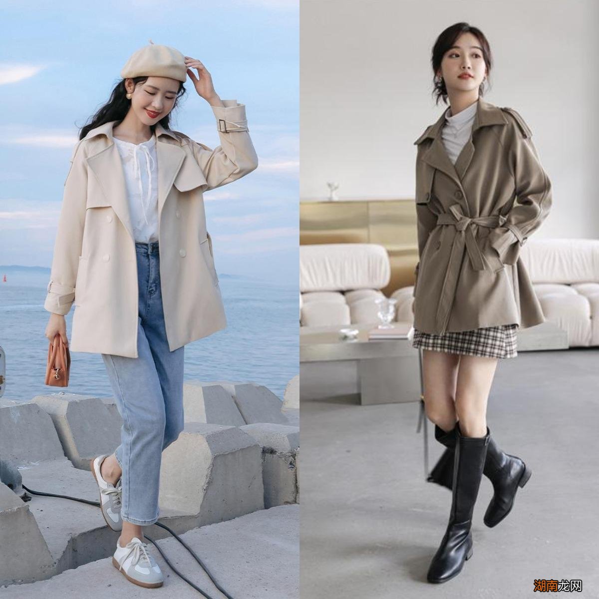 短风衣的3个穿搭公式 短款风衣怎么搭配好看图片