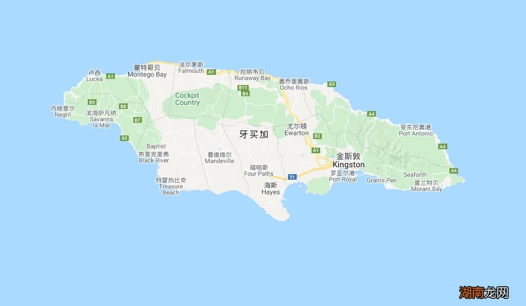 牙买加的地理位置及国家简介 牙买加世界地图位置