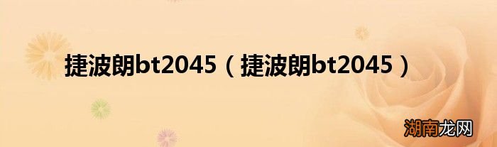 捷波朗bt2045 捷波朗bt2045