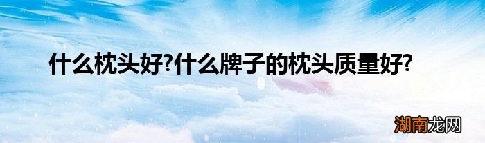 什么枕头好?什么牌子的枕头质量好?