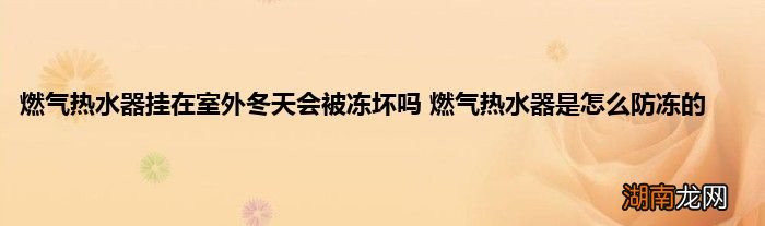 燃气热水器挂在室外冬天会被冻坏吗 燃气热水器是怎么防冻的