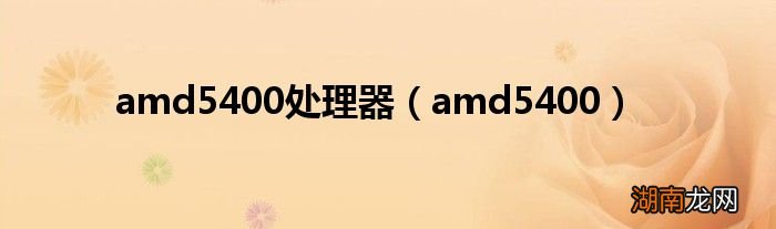 amd5400 amd5400处理器