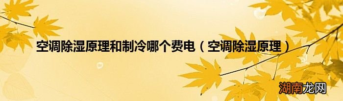 空调除湿原理 空调除湿原理和制冷哪个费电