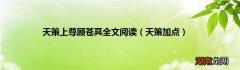 天策加点 天策上尊顾苍冥全文阅读