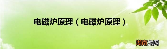 电磁炉原理 电磁炉原理