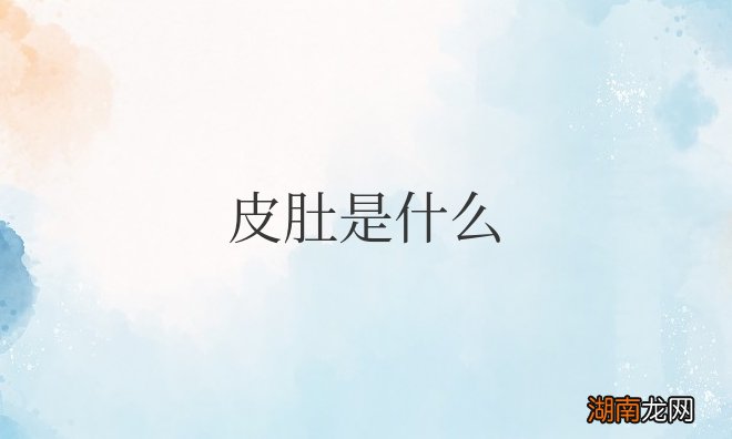 皮肚是什么材料做的东西