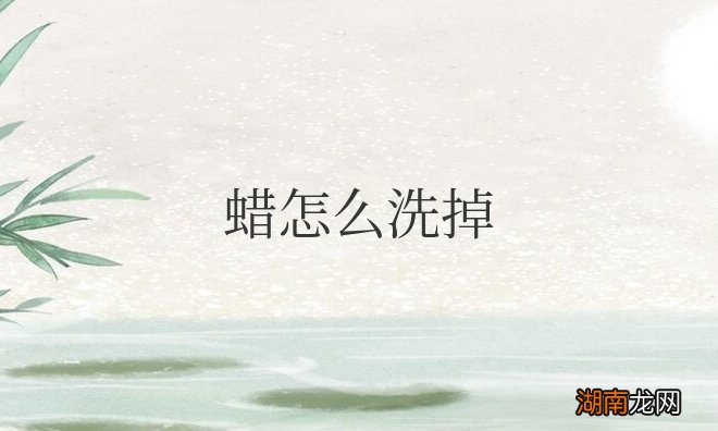 假发发蜡怎么洗掉