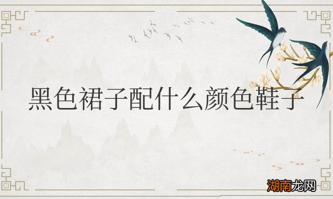 黑色裙子配什么颜色鞋子好看图片