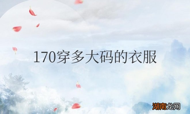 170穿多大码的衣服？穿L还是M？