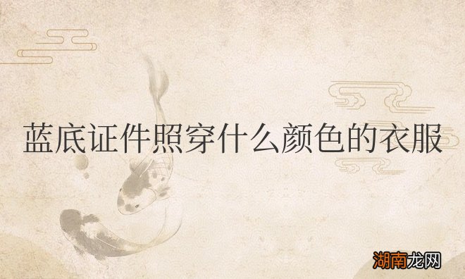 蓝底证件照穿什么颜色的衣服显白好看