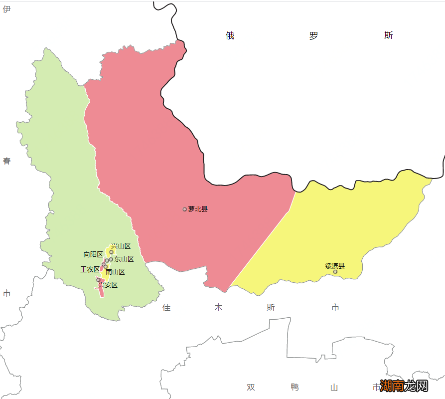 鹤岗各区域面积人口情况 鹤岗市是哪个省的城市
