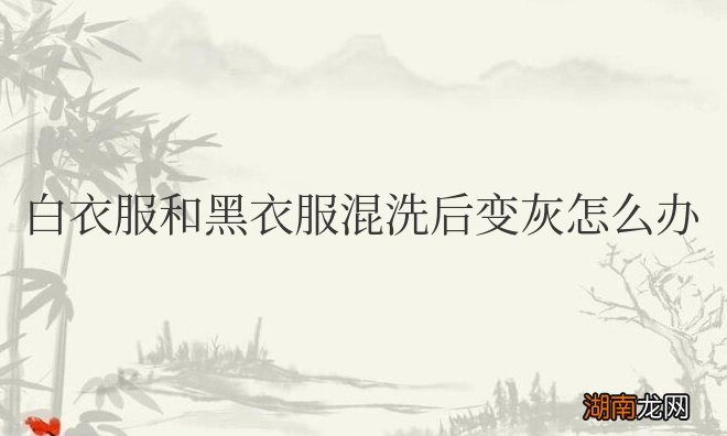 在洗一遍可以吗 白衣服和黑衣服混洗后变灰怎么办