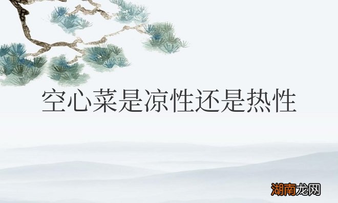 空心菜是凉性还是热性的蔬菜食物