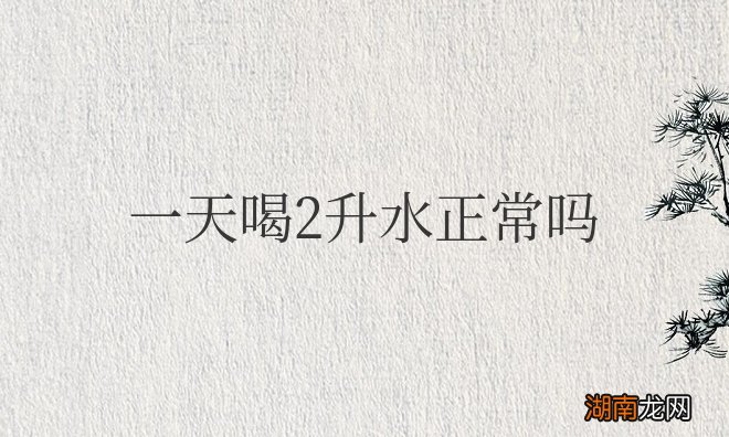 一天的饮水量 一天喝2升水正常吗