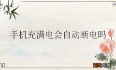 现在的手机充满电会自动断电吗