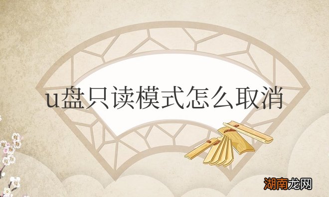 u盘只读模式怎么取消无法格式化