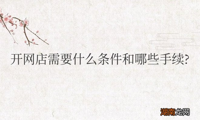 开网店需要什么条件和哪些手续