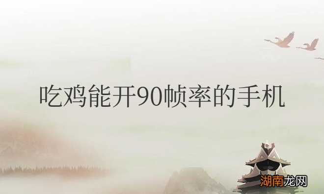 玩游戏吃鸡能开90帧率的手机有哪些