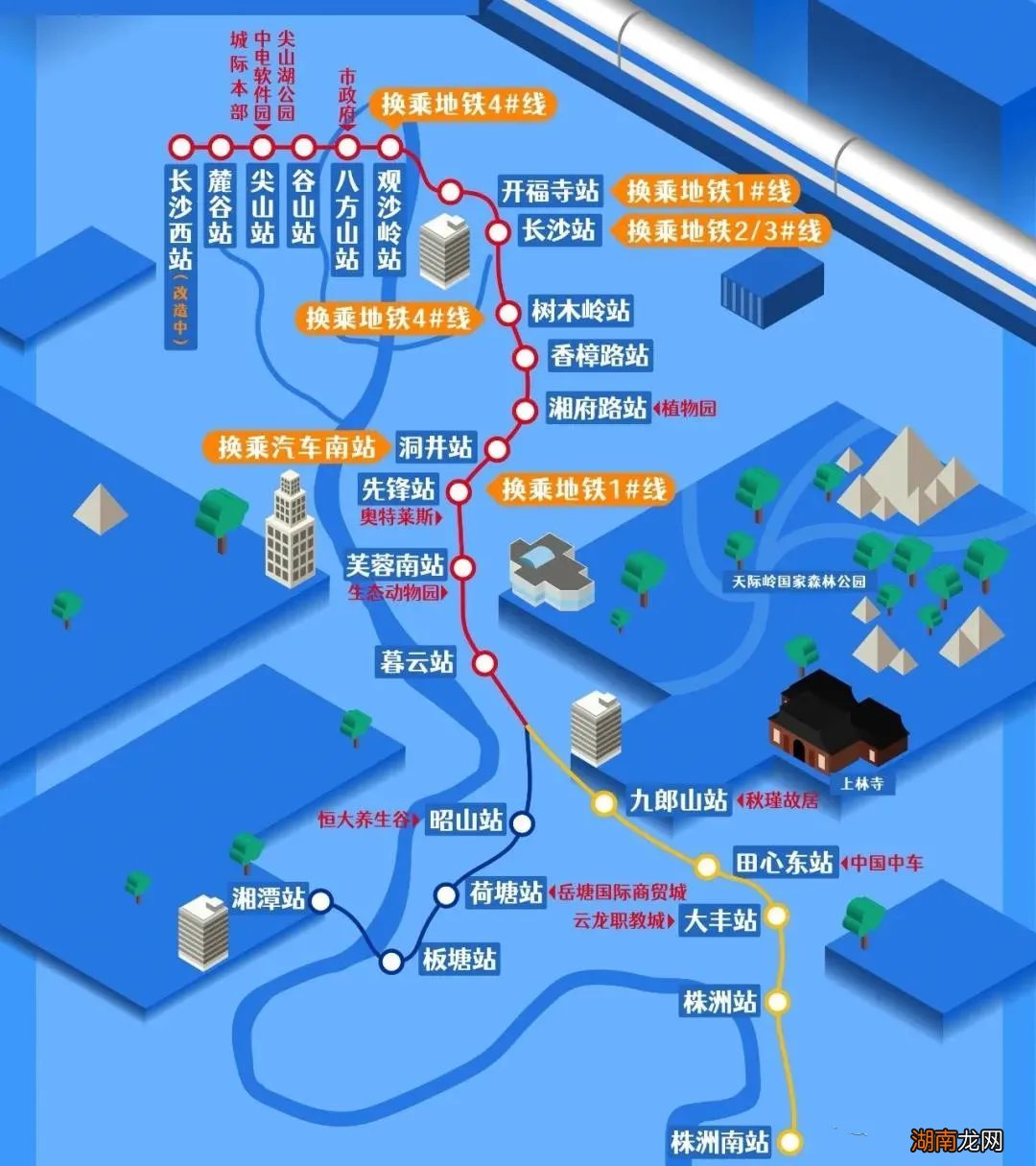 长株潭城际铁路路线图一览