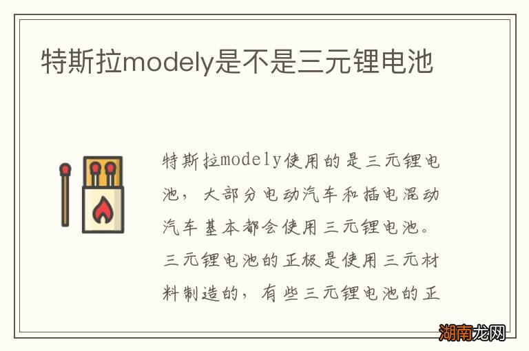 特斯拉modely是不是三元锂电池