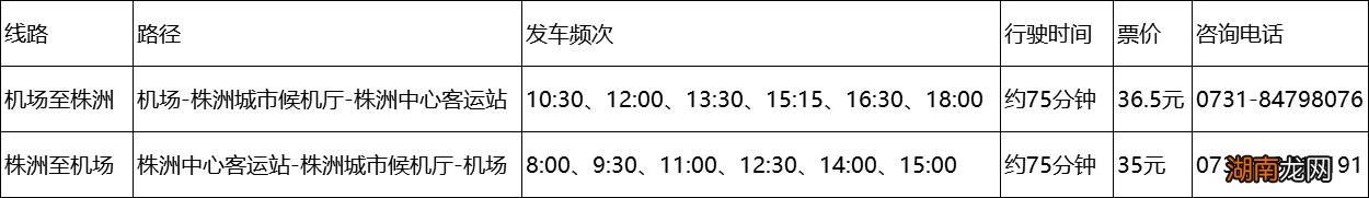 长沙黄花机场去株洲有大巴吗?