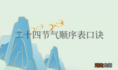 二十四节气顺序表口诀及对应月份