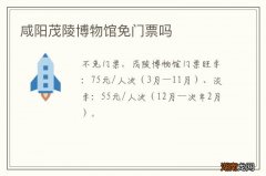 咸阳茂陵博物馆免门票吗