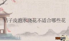 桔子皮泡水浇花不适合哪些花