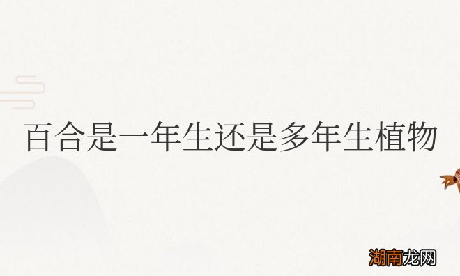 百合不挖第二年会发芽吗 百合是一年生还是多年生植物