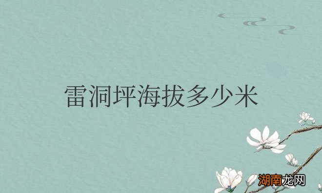 雷洞坪海拔多少米高度以上