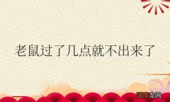 老鼠过了几点就不出来了找东西吃