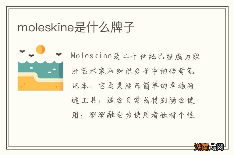 moleskine是什么牌子