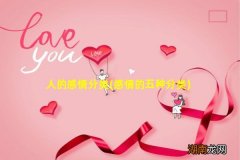 感情的五种分类 人的感情分类