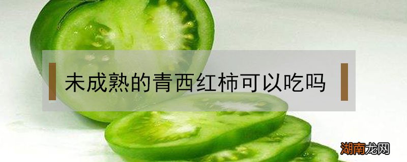 未成熟的青西红柿可以吃吗